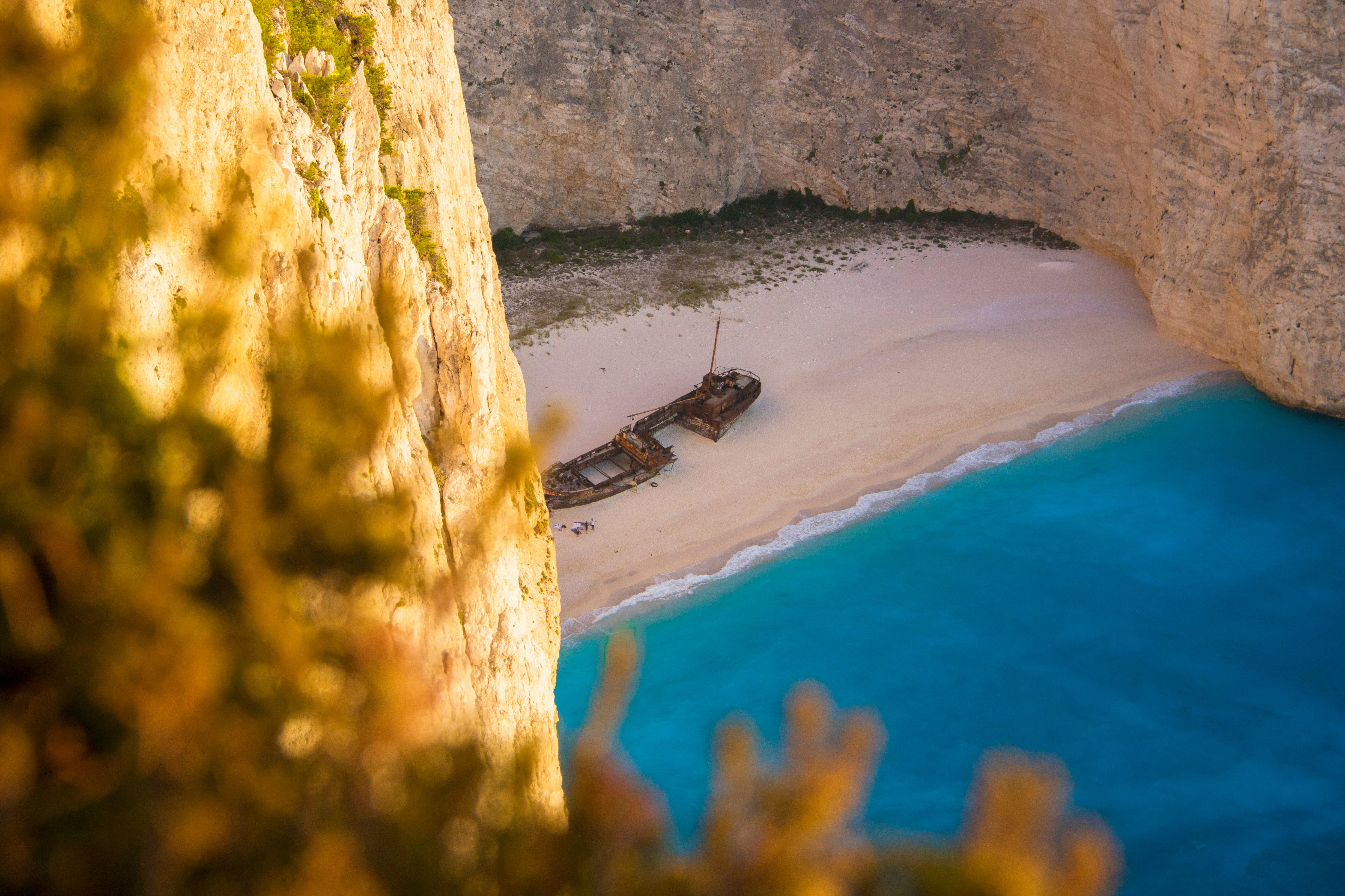 ship wreck on shore